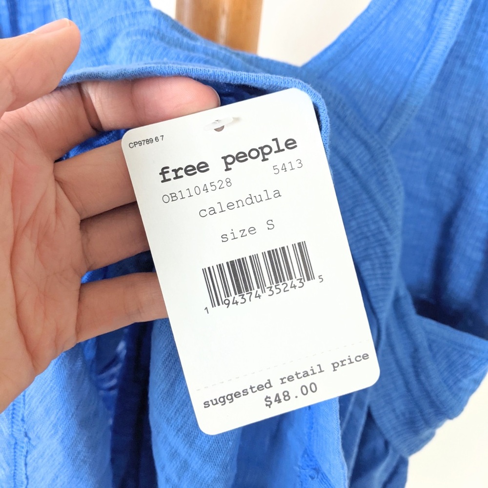 Free People Zinia V-Neck Babydoll Tank Top - Picture 6 of 8